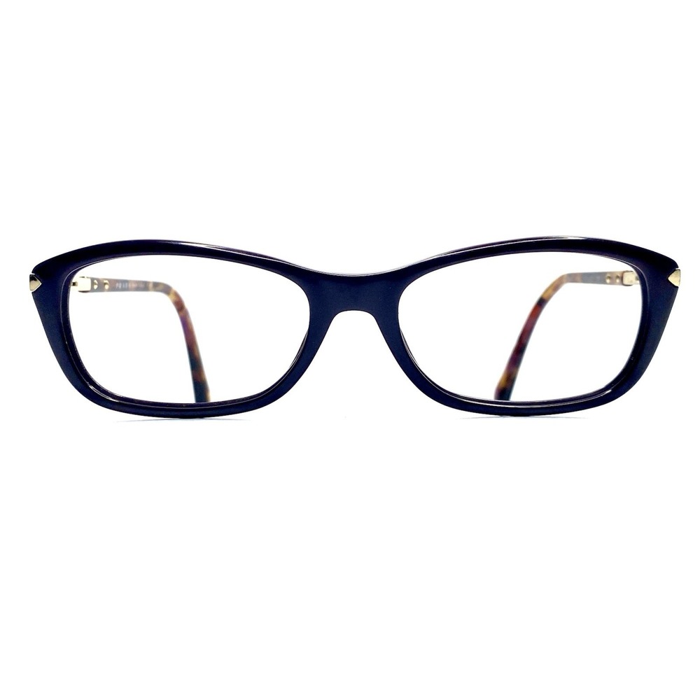 Prada Purple Cat Eye Glasses Brown Tortoise Gold Temple Italy VPR04P 54 17 135